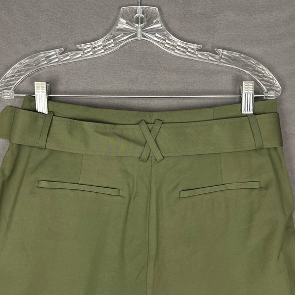 Elizabeth and James Carey Womens Paper Bag High Waist Shorts Olive Green size 10 - Picture 9 of 14